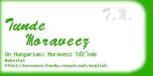 tunde moravecz business card